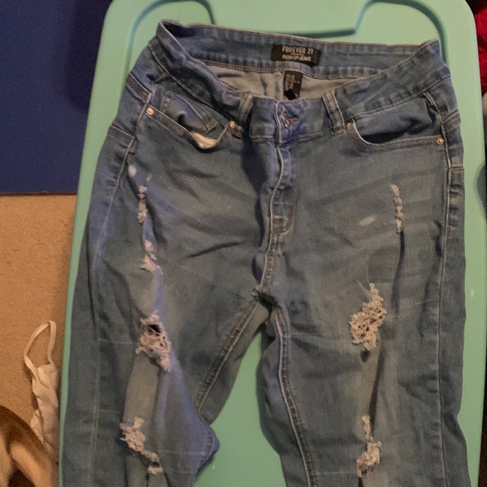 Forever 21 distressed jeans